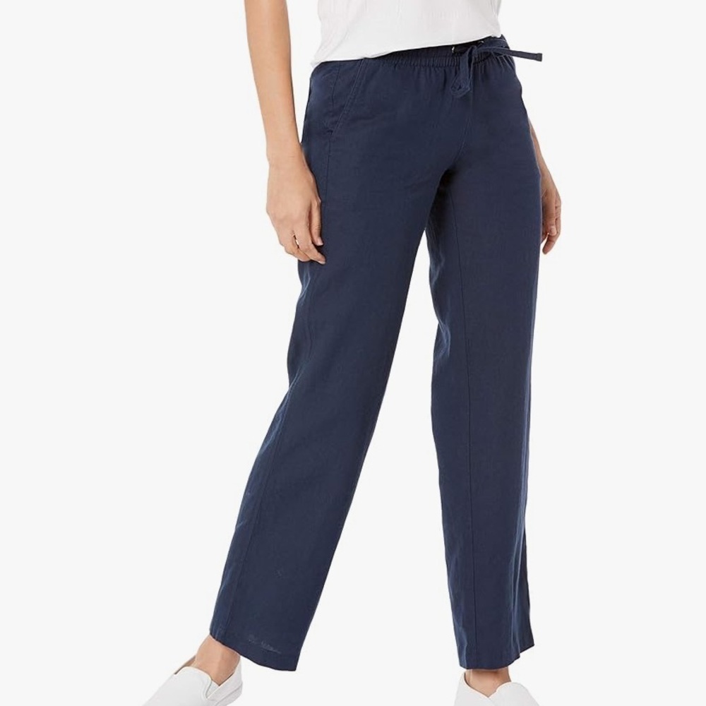 NWT Amazon Essentials Women's Navy Wide Leg Pant